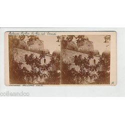 Vue Stéréoscopique Stéréo ITALIE PALERME église saint jean des Ermites
