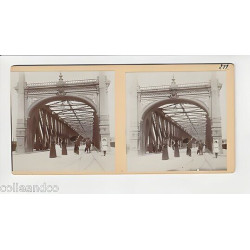 Vue Stéréoscopique Stéréo 67 STRASBOURG Alsace LE PONT DE KEHL