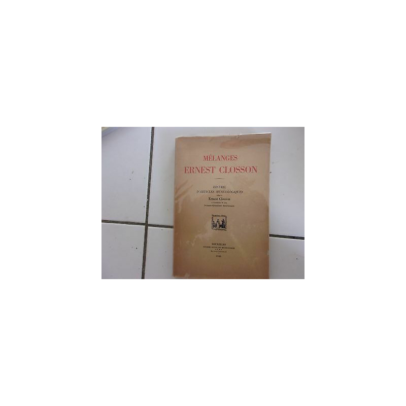 Mélanges recueil d'articles musicologiques bel état