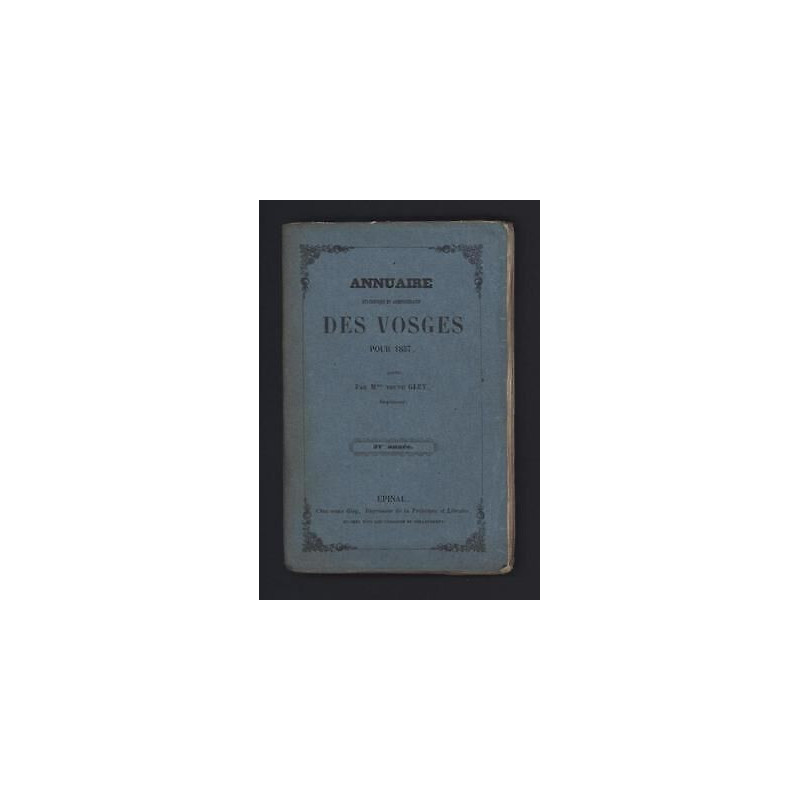 Annuaire statistique et administratif des VOSGES pour