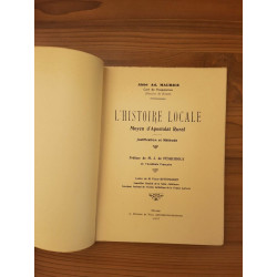 Abbé Adalbert Maurice L'Histoire locale Moyen d'Apostolat Rural
