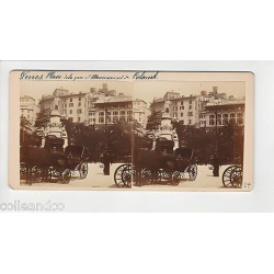 Vue Stéréoscopique Stéréo ITALIE Gênes Momument Cristophe Colomb...