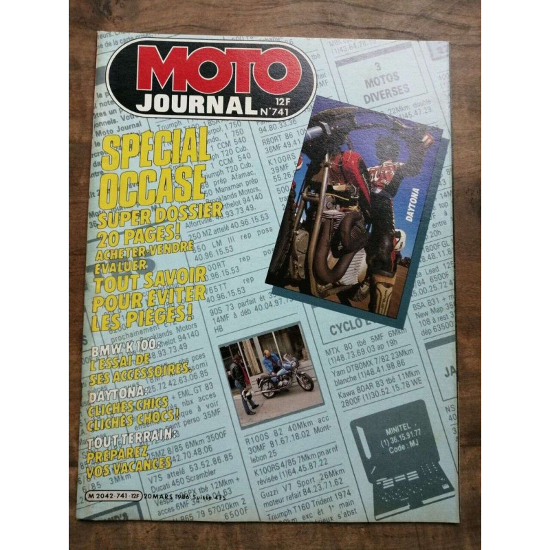 Moto Journal Nº 741 20 Mars 1986