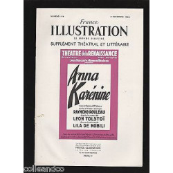 FRANCE ILLUSTRATION supplément théatral n 118 Anna Karénine Tolstoï