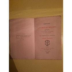 Voltaire Lettres billets Librairie des Bibliophiles tirage Limitée...
