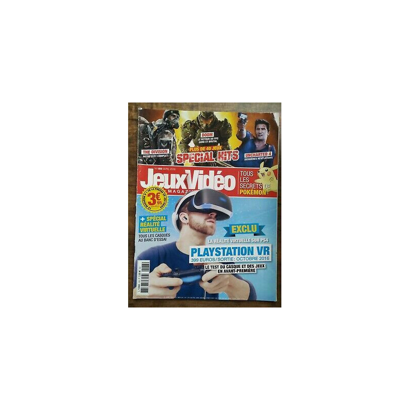 Jeux Vidéo Magazine Nº 183 Avril 2016