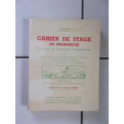 J CELLIER Cahier de stage en pharmacie