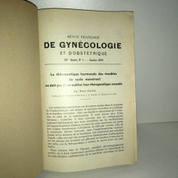 Pierra REVUE FRANCAISE DE GYNECOLOGIE ET D'OBSTETRIQUE Tome 38 année
