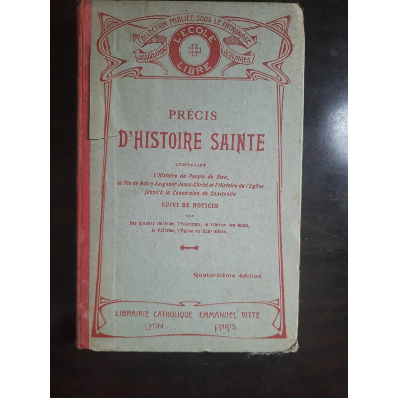 Précis d'Histoire Sainte Emmanuel vitte