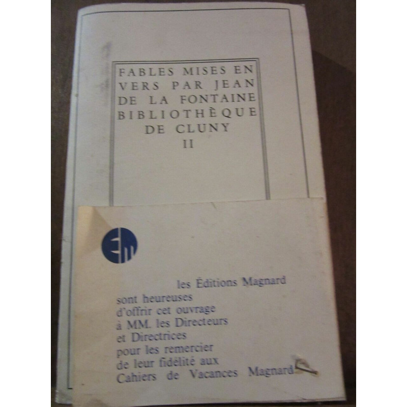 Fables mises en vers par Jean de la Fontaine Tome ii Bibliothèque...