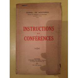 Gabriel de Montgros Instructions et Conférences Fils aine