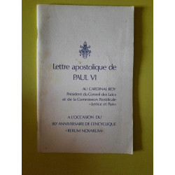 Lettre Apostolique de Paul VI au Cardinal Roy