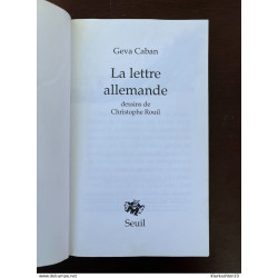 Ceva Caban La lettre allemande dessins de Christophe Rouil Petit point