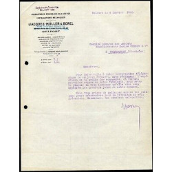 Facture jacquez müller Borel à Belfort Fournitures générales pr usines