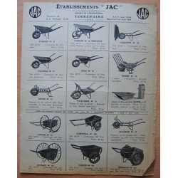 Pub éts JAC à TERRENOIRE Loire Brouettes Chariot