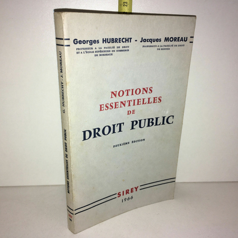 Hubrecht Moreau NOTIONS ESSENTIELLES DE DROIT PUBLIC