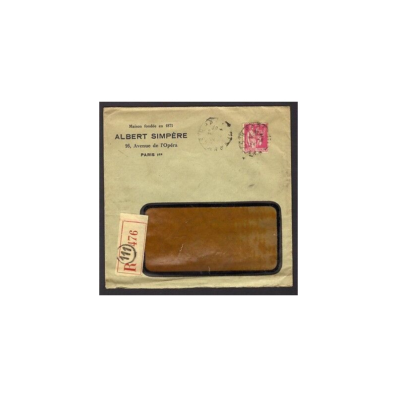 LR Enveloppe Commerciale ALBERT SIMPERE 16 avenue de l'Opéra PARIS 1er