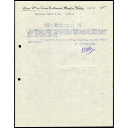 Facture CHENARD WALCKER Constructions Automobiles à Gennevilliers