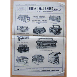 Pub ROBERT HALL SONS métiers à tisser Bury England