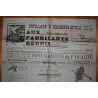 Tarif AUX FABRICANTS REUNIS Outillage Machines