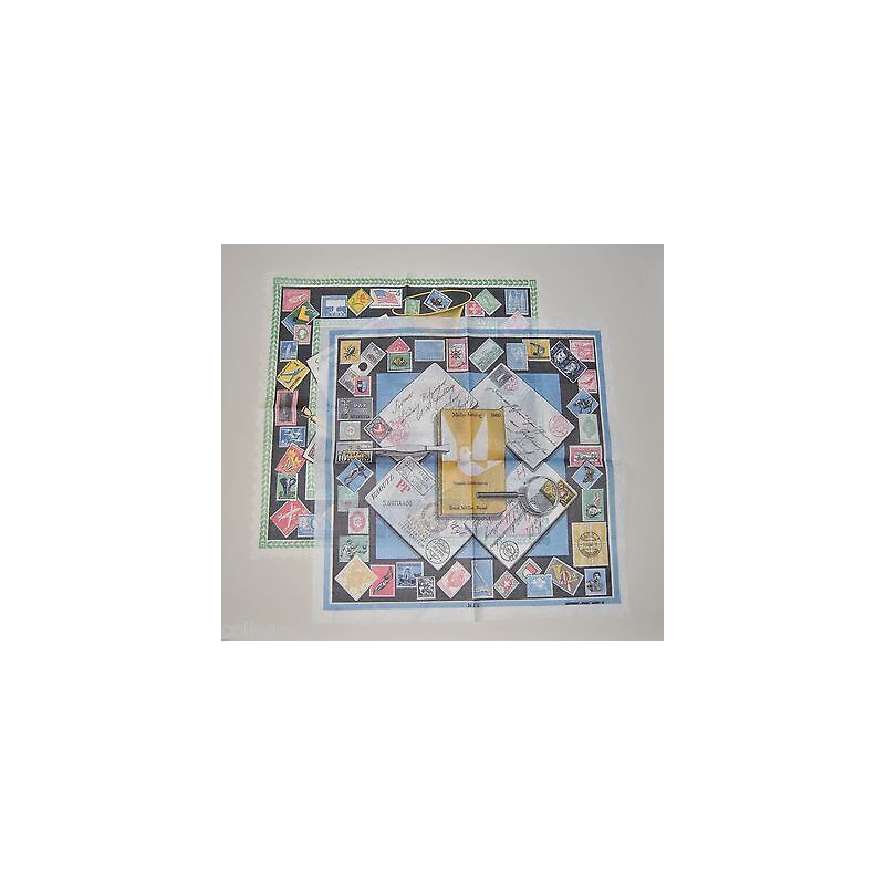 MARCOPHILIE PHILATELIE Lot de deux serviettes en papier illustrées...