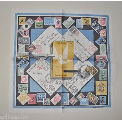 MARCOPHILIE PHILATELIE Lot de deux serviettes en papier illustrées...