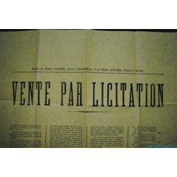 Affiche VENTE PAR LICITATION VOSGES à Attigny saint julien...