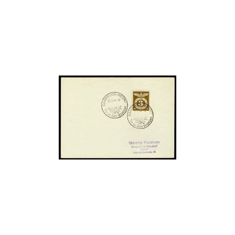 Allemagne n 762 Yv. cachet WW2 SAARBURG Mi. 830
