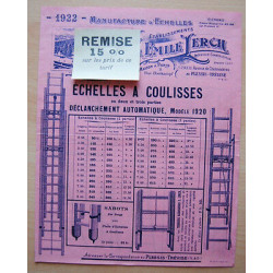 Tarif Emile LERCH Manufacture d'ECHELLES