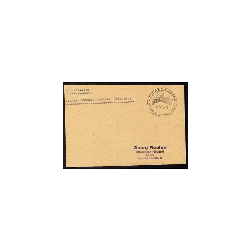 Postsache Absender Postamt FORBACH du 300643