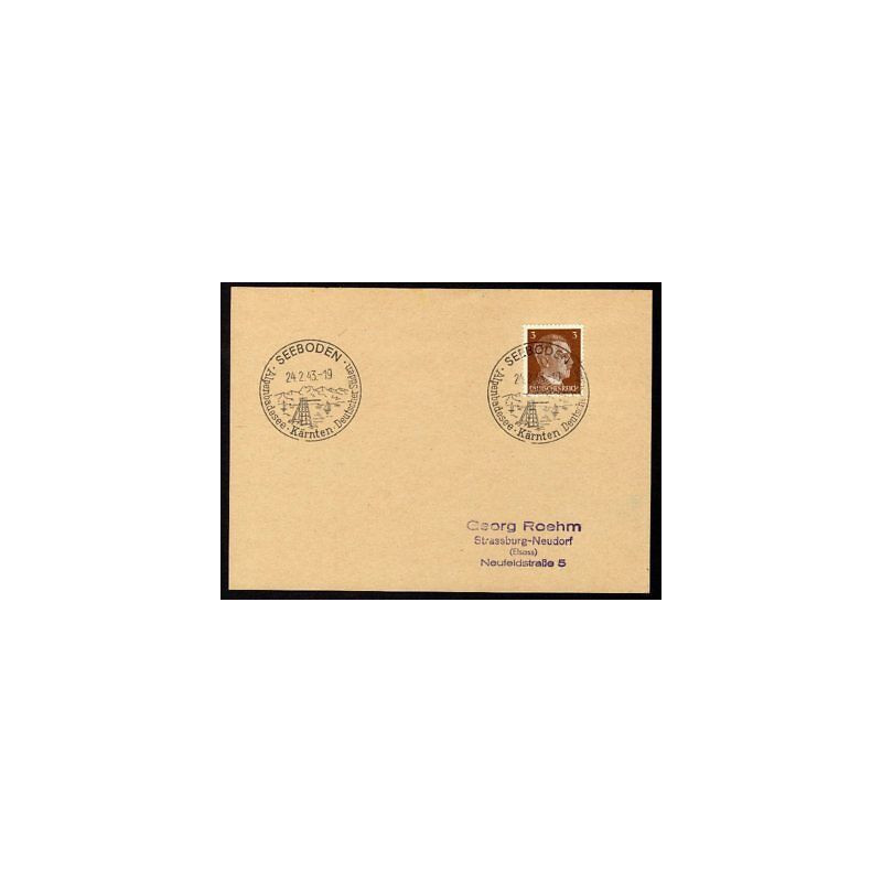 Allemagne n 706 Yv. cachet WW2 SEEBODEN Timbre Allemand Hitler Mi...