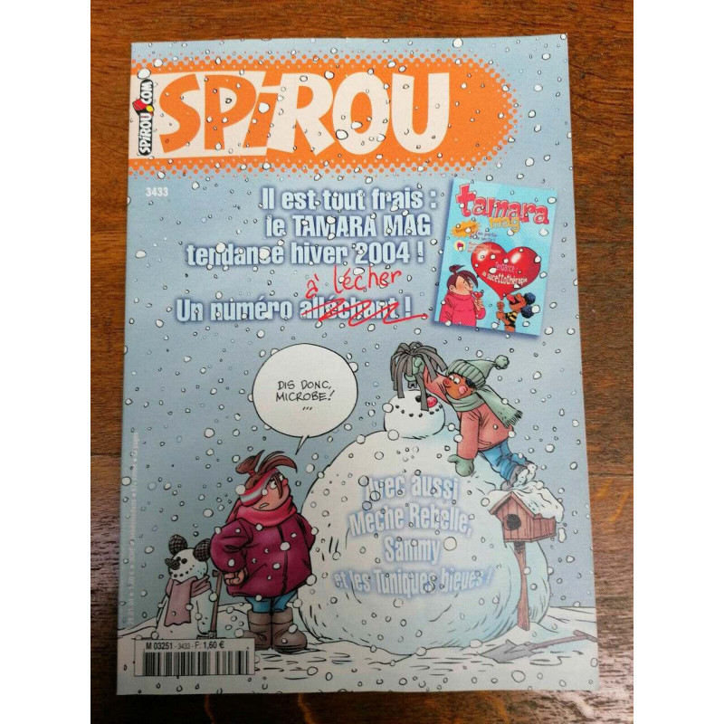 Spirou n3433 Il est tout frais le Tamara Mag tendance hiver