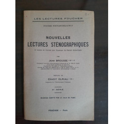 Jean Brousse - Nouvelles Lectures Sténographiques 2re Série