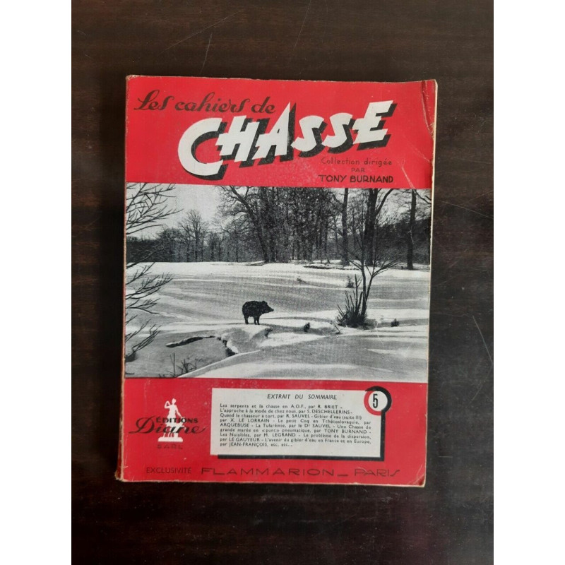 Les Cahiers de Chasse n 5 Editions Diane flammarion 1950