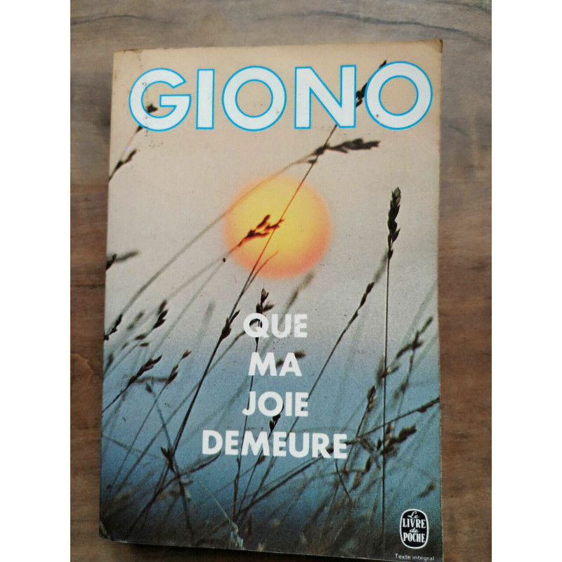 giono Que ma joie demeure