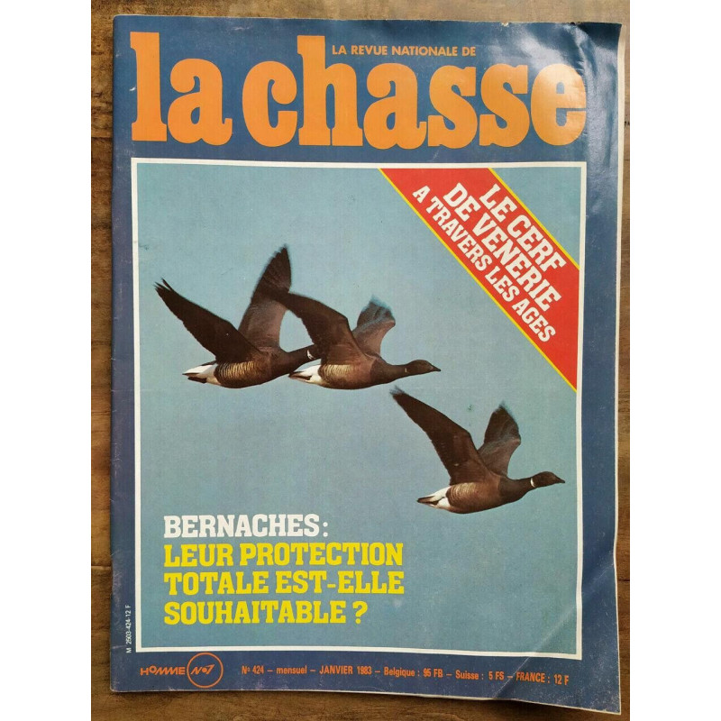 La revue nationale de La Chasse n424 Janvier 1983