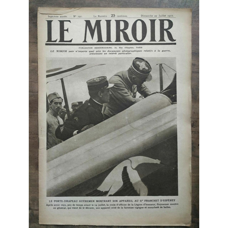 Le Miroir n191 22 Juillet 1917