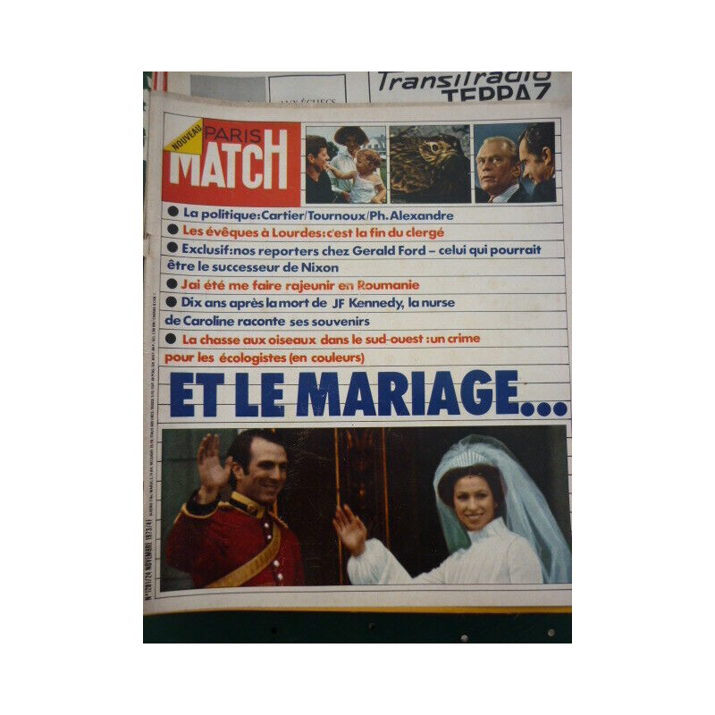 Paris Match n1281 24 NOVEMBRE 1973 le mariage duchesse anne
