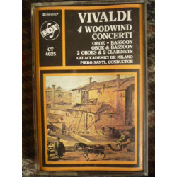 Vivaldi Four woodwind concerti-Piero Santi Cassette Audio-K7 Vox...