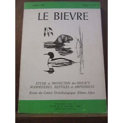 Le bièvre Année Tome 3 n1 étude et protection des oiseaux mammifères