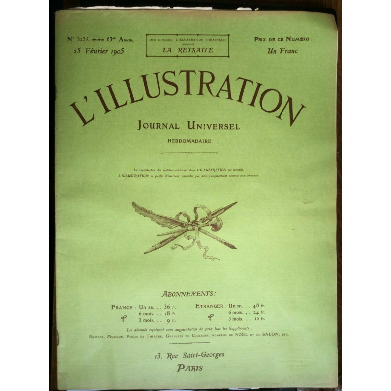 journal Universel N 3235 63 année 25 Février 1905