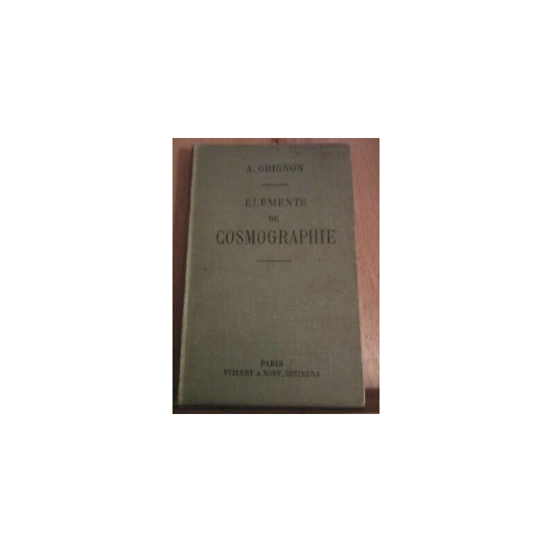 a grignon éléments de cosmographie Vuibert