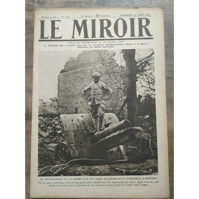 Le Miroir n140 30 Juillet 1916