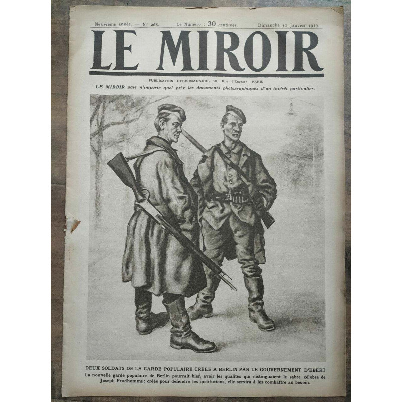 Le Miroir n268 12 Janvier 1919