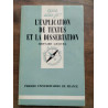 gicquel L'explication de textes et la dissertation Que sais je puf