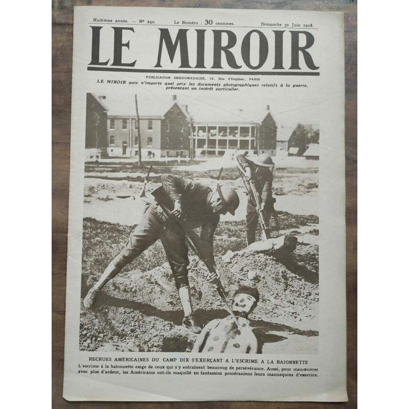 Le Miroir n240 30 Juin 1918
