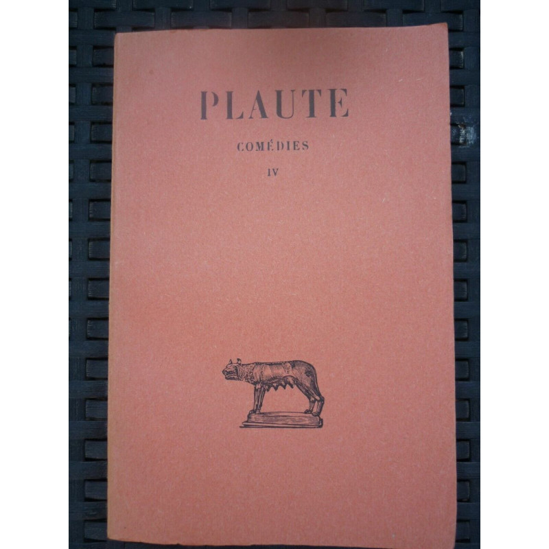 plaute Comédies Tome IV Société d'