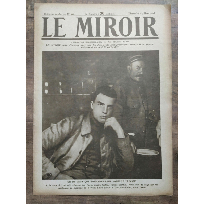 Le Miroir n226 24 Mars 1918