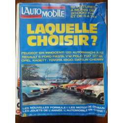 L'Automobile n367 Laquelle choisir mensuel Janvier 1977