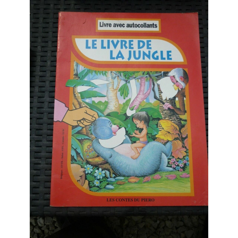 Le Livre de la Jungle Livre avec autocollants Les Contes du Piero